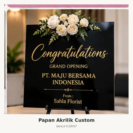 Papan Bunga Akrilik Bintan